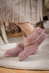 SMAIBULUN Ugg | WOOL LINED SUEDE TASMAN SLIPPER LOAFER - PINK