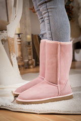 SMAIBULUN Ugg | CLASSIC SUEDE MID-LENGTH BOOTS - PINK