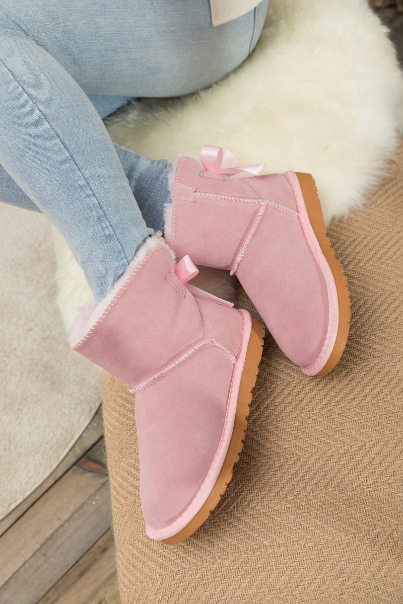 SMAIBULUN Ugg | Bailey Bow Ugg Mini Boots - Pink