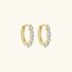 Luna Radiance - Diamond Simulant Hoop Earrings