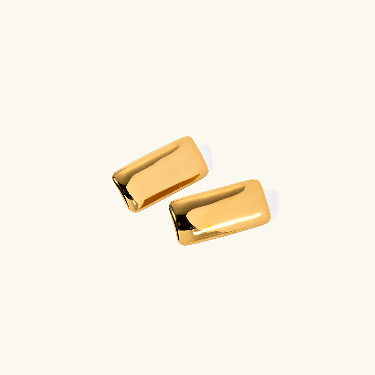 Polished Minimalist Rectangle Earrings