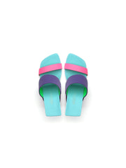 JadyRose | Signature Open-Heel Leather Slide Sandal - Purple