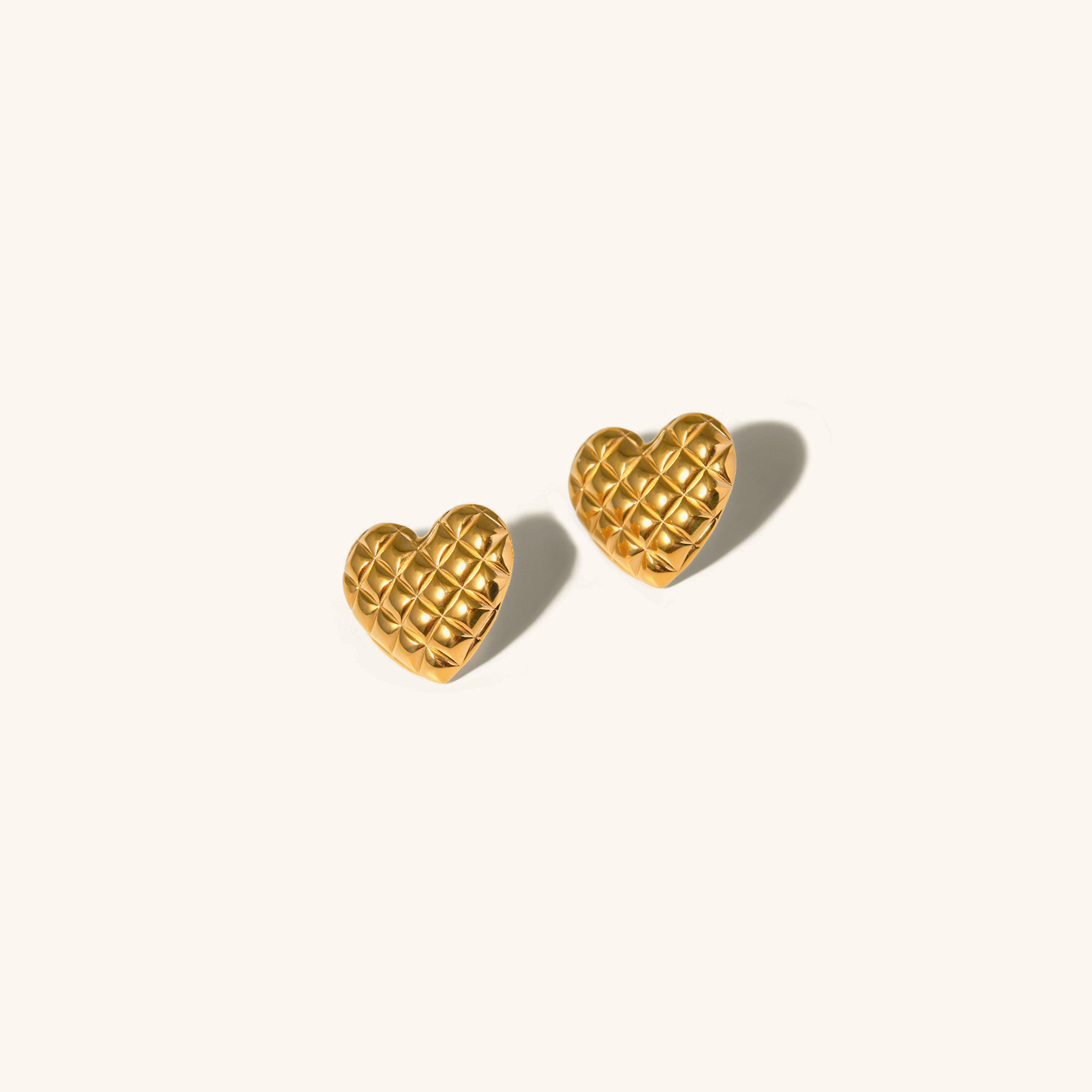 Quilta Gold Heart Earrings