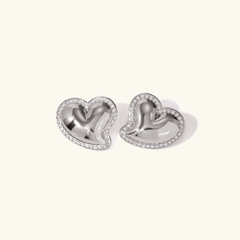 Radiant Heart Gold Earrings