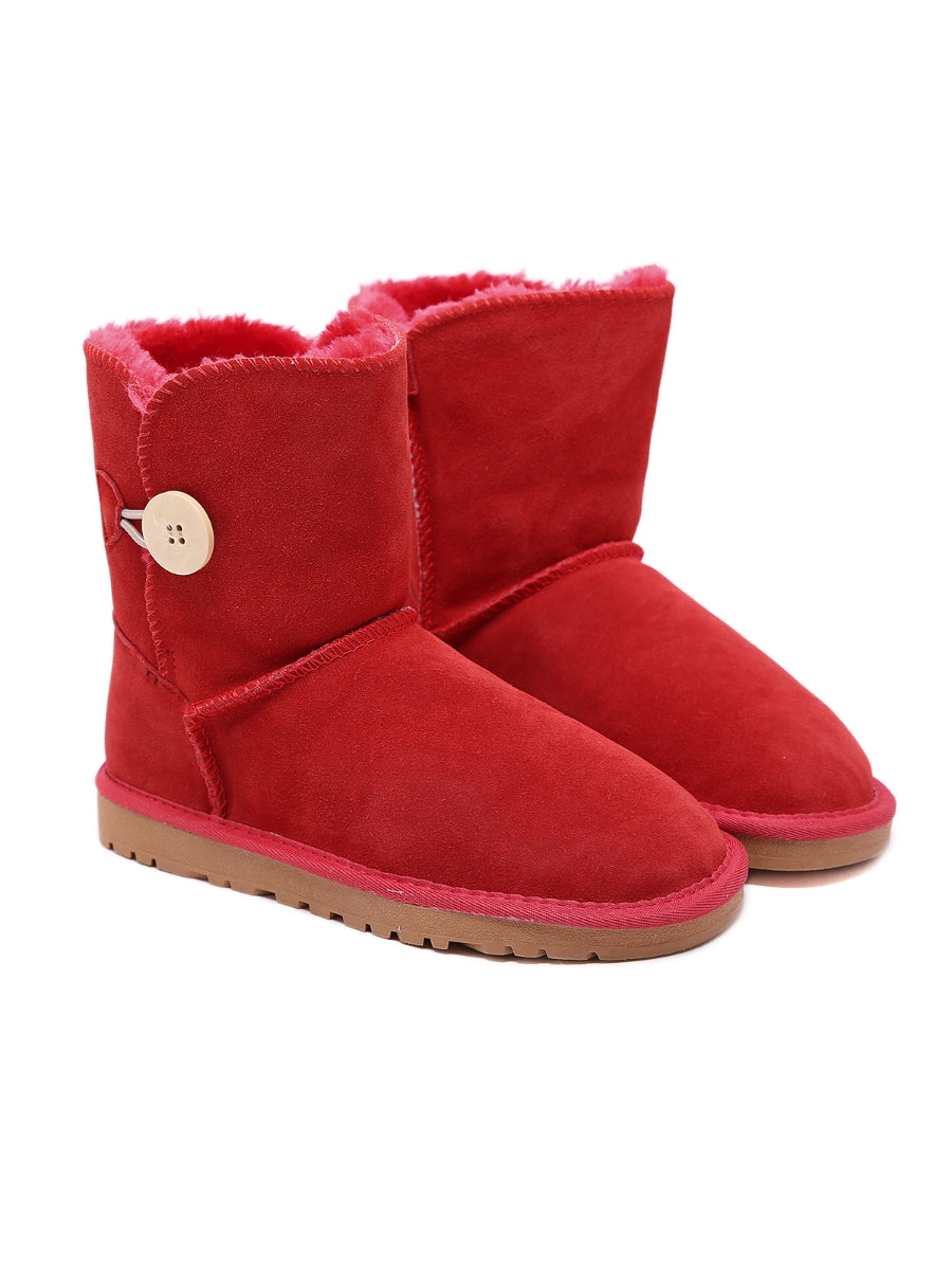 SMAIBULUN Ugg | Faux Fur-Lined Classic Side Button boots