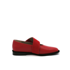 JADY ROSE | SIMPLE AS COMFORT LEATHER FLAT - RED