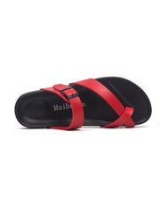 MAIBULUN | RED FOOTBED SANDAL