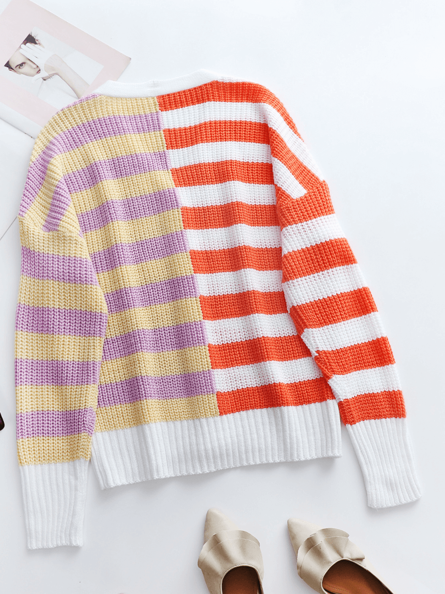 Smaibulun | Rachael Contract Stripe Knit Cardigan