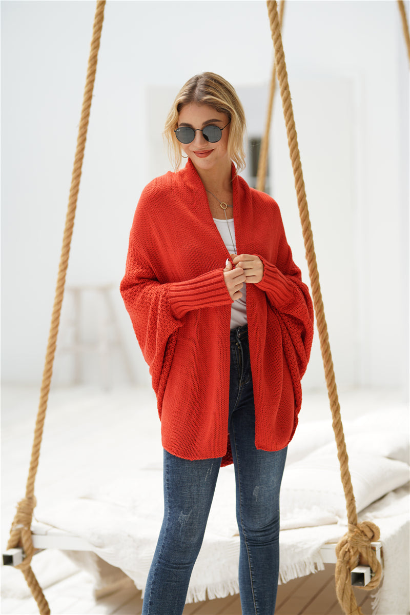 Smaibulun | Red Batwing Easy On Cardigan