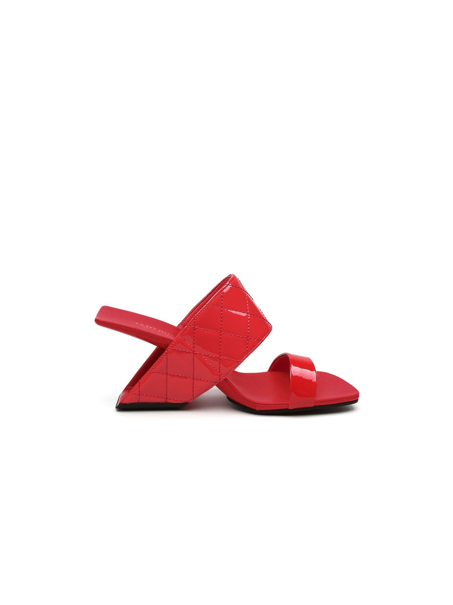 JadyRose | Wedge Heel Genuine Leather Candy Red Sandal