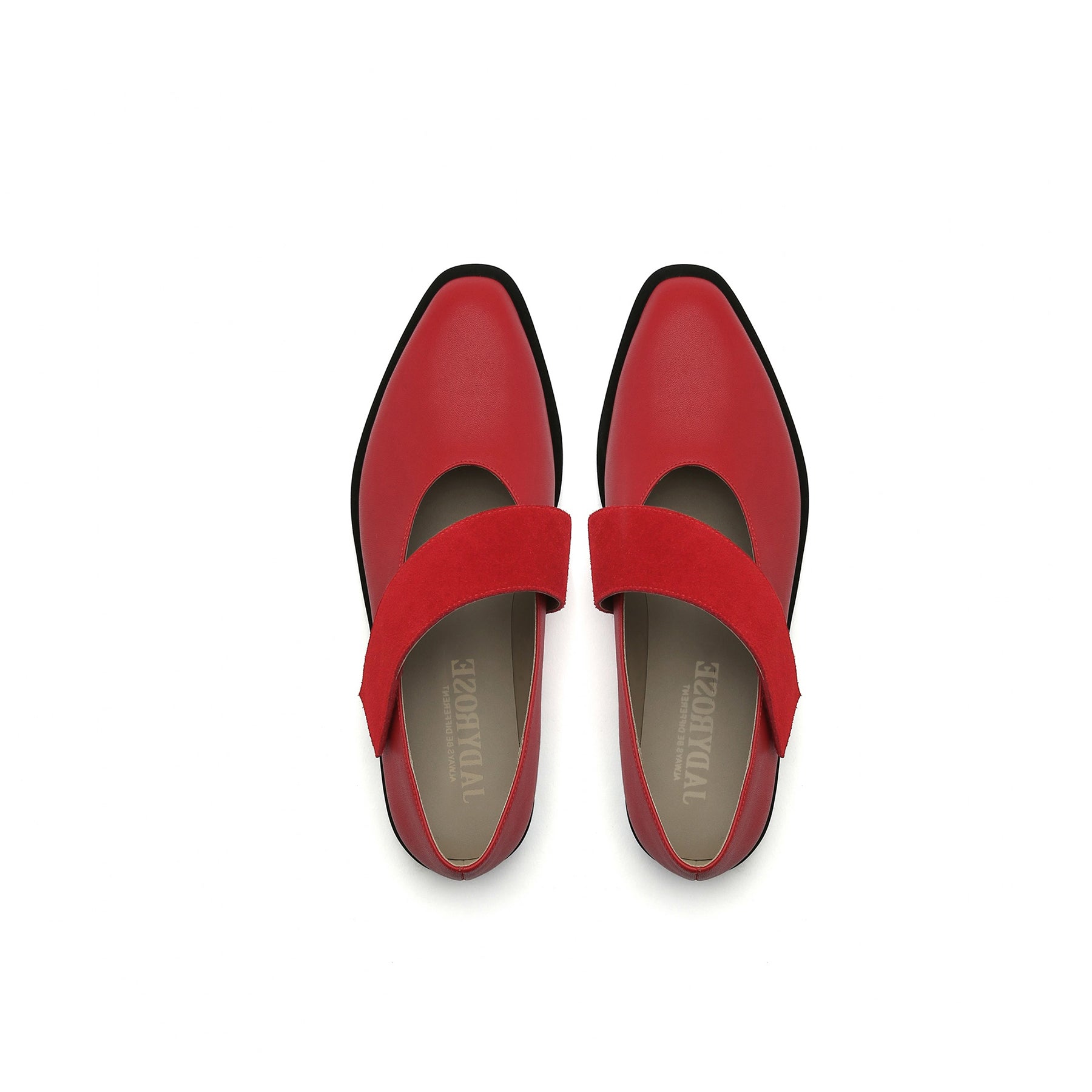 JADY ROSE | SIMPLE AS COMFORT LEATHER FLAT - RED