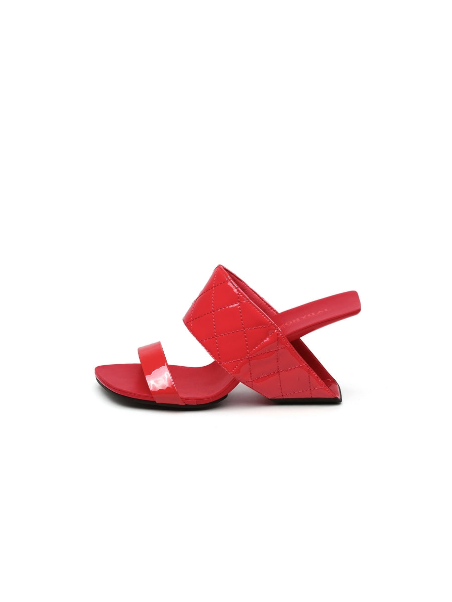 JadyRose | Wedge Heel Genuine Leather Candy Red Sandal