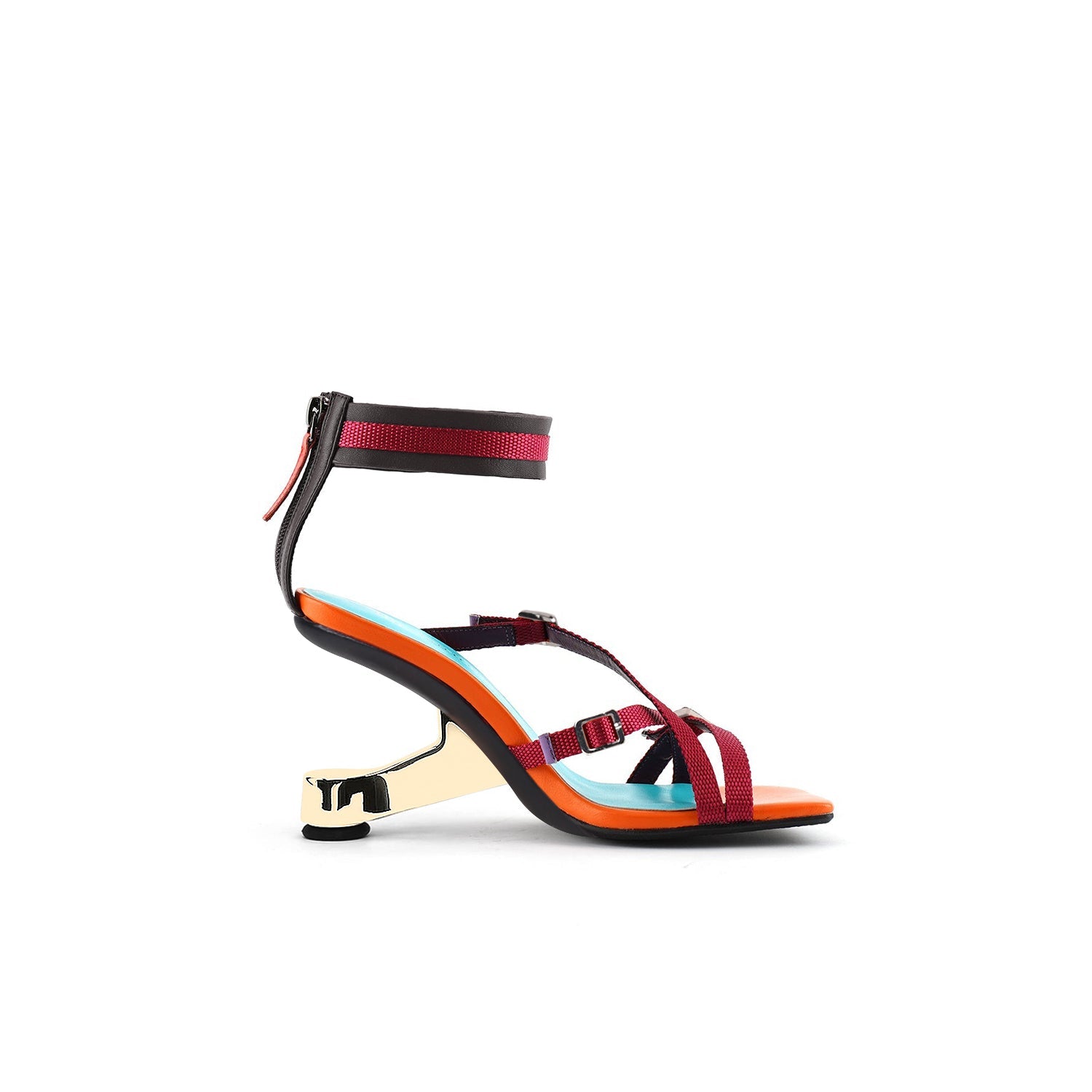 JADYROSE | ELEVATOR HEEL ANKLE STRAP SANDAL RED