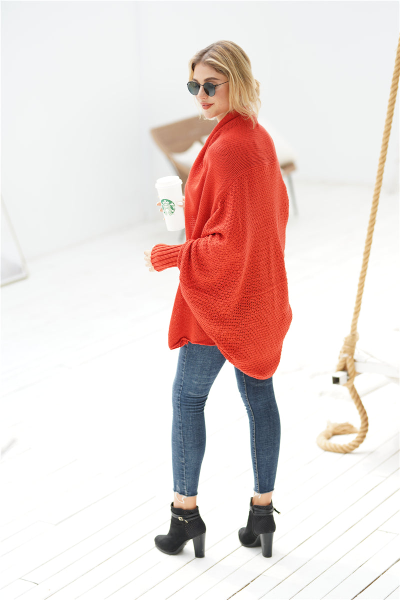 Smaibulun | Red Batwing Easy On Cardigan