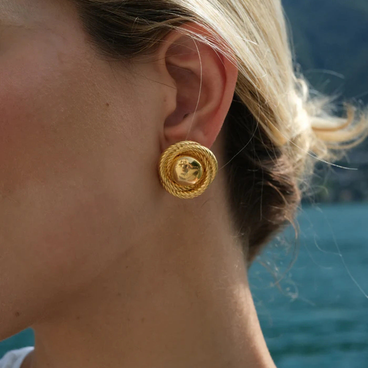 Renata - Gold Rope Earrings