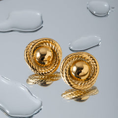 Renata - Gold Rope Earrings