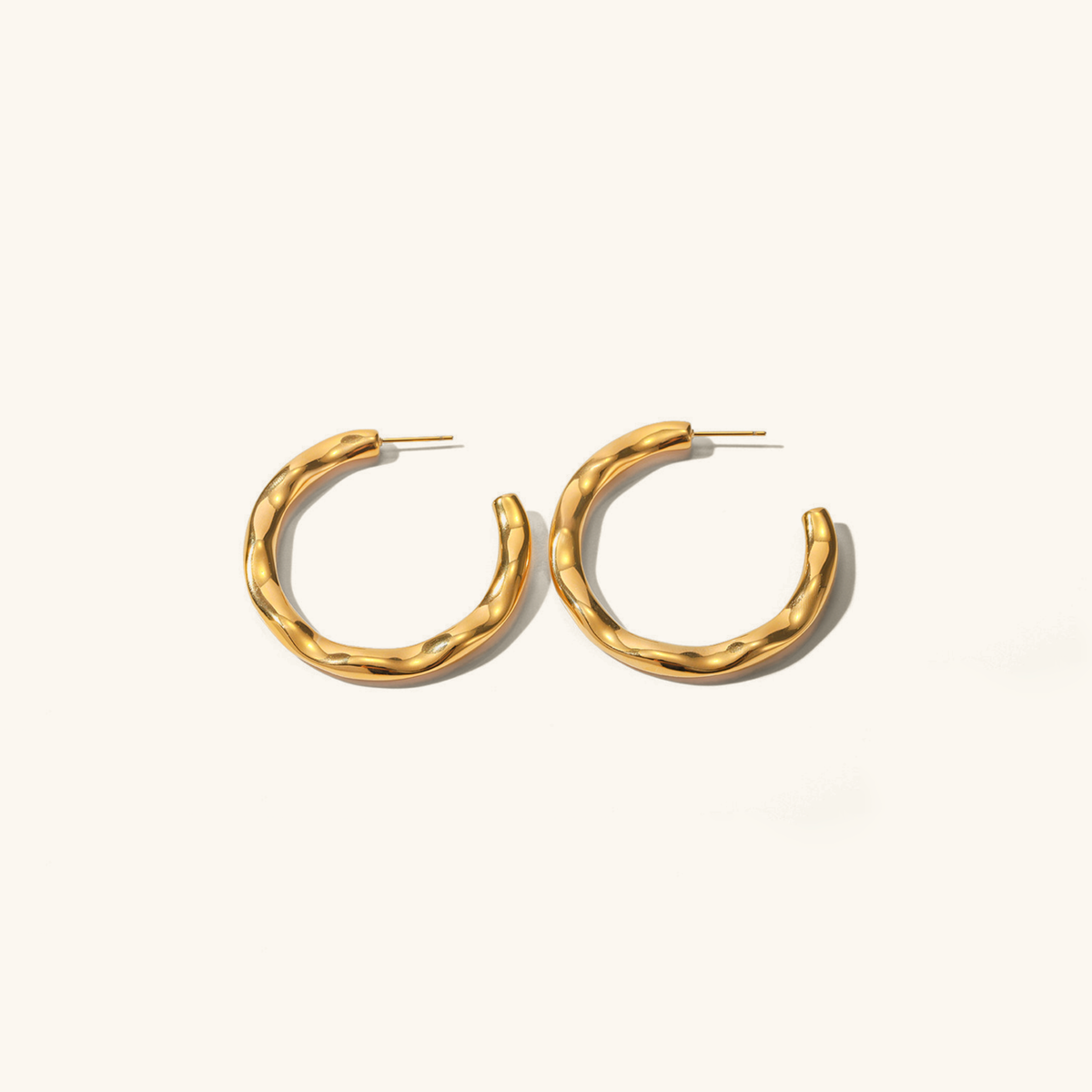 Ripple Curve Hoop Earrings