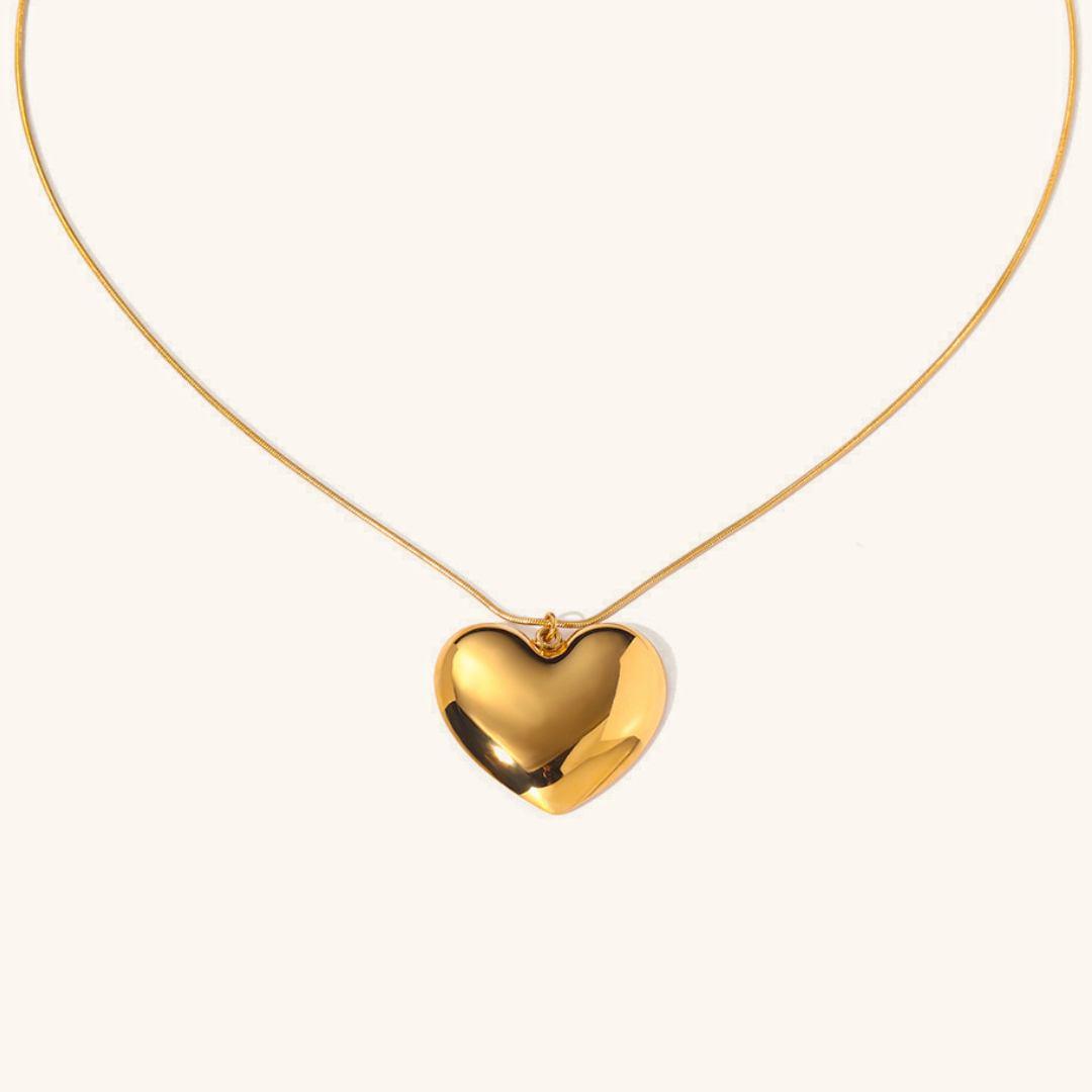 Roberta Gold Heart Pendant Necklace