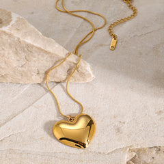 Roberta Gold Heart Pendant Necklace