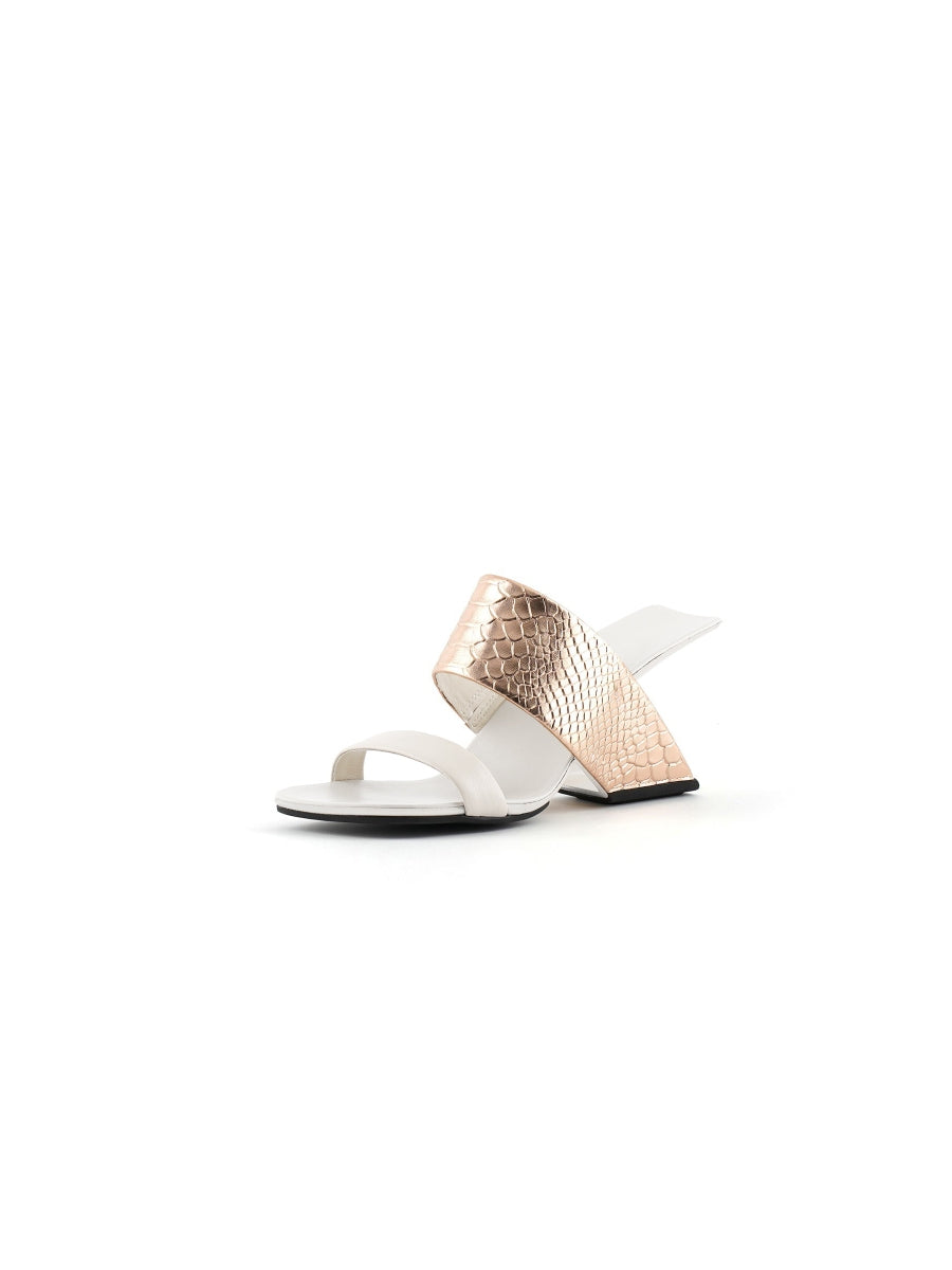 JADYROSE | ROSE GOLD LEATHER HEEL SLIDE