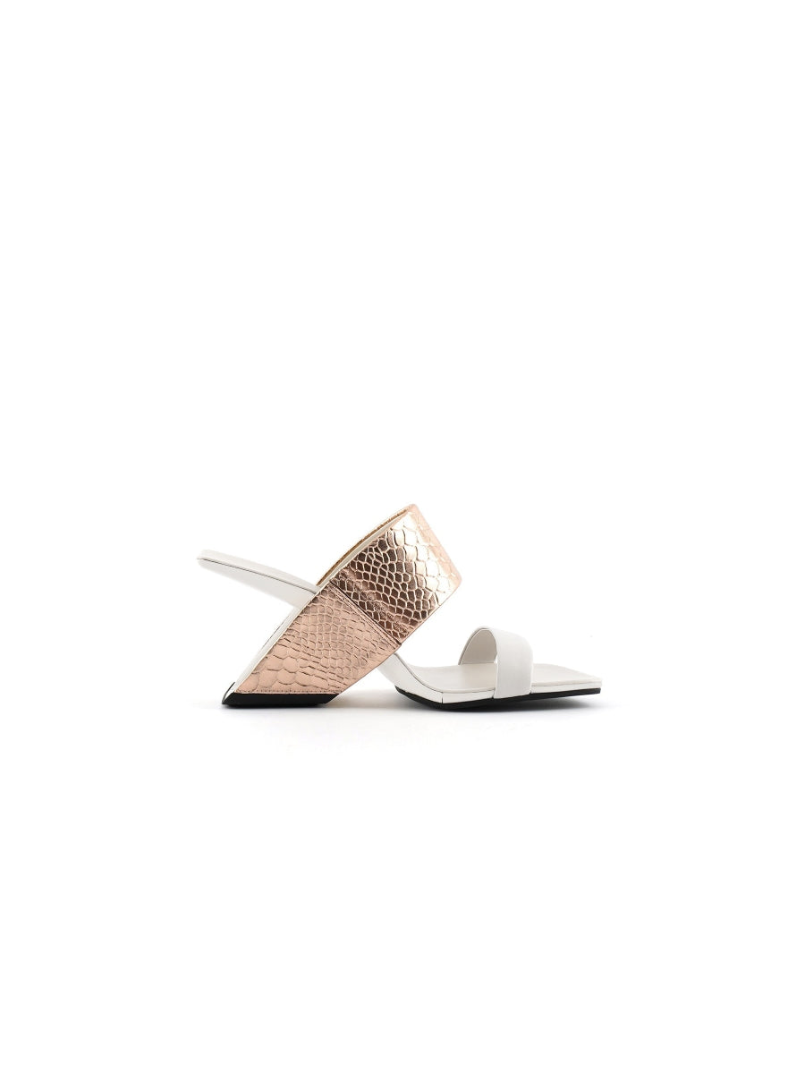 JADYROSE | ROSE GOLD LEATHER HEEL SLIDE