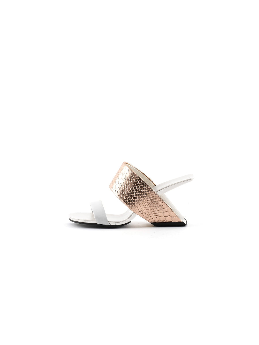 JADYROSE | ROSE GOLD LEATHER HEEL SLIDE