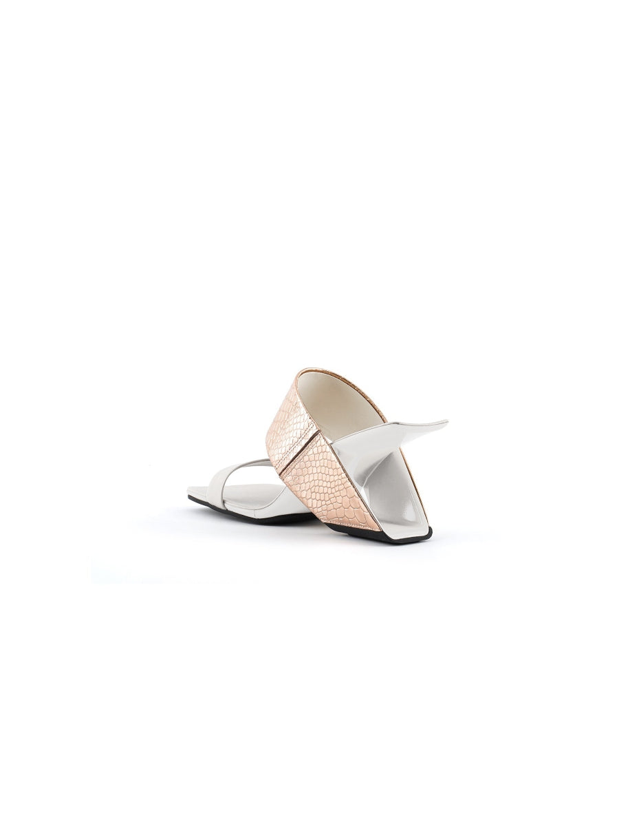 JADYROSE | ROSE GOLD LEATHER HEEL SLIDE