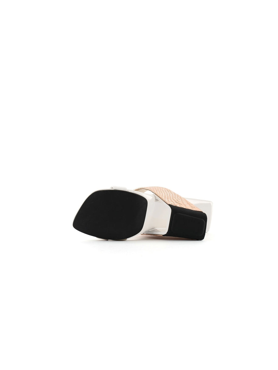 JADYROSE | ROSE GOLD LEATHER HEEL SLIDE