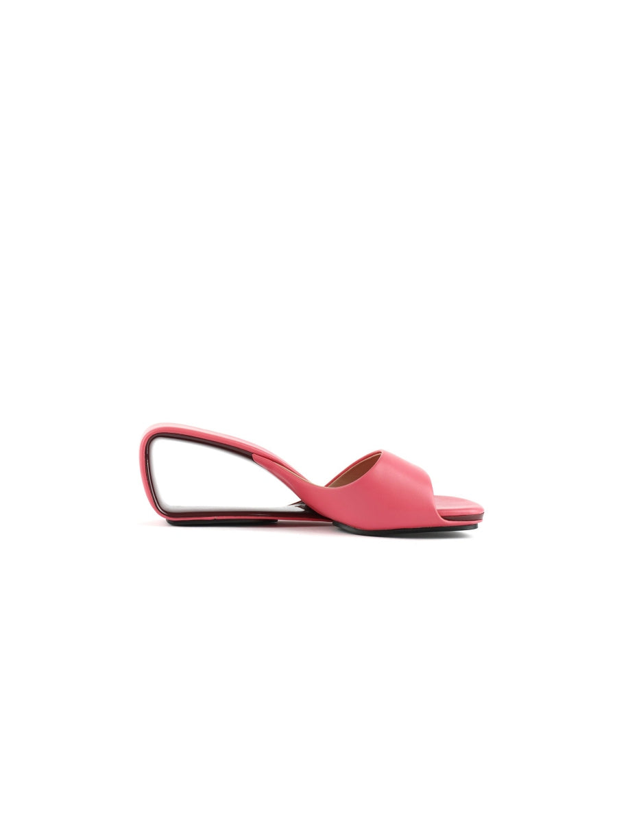 JadyRose | Twisted Upper Heel Genuine Leather Rose Slide