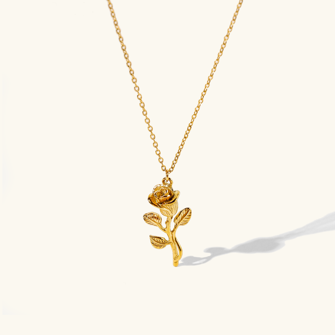 Rosella Gold Rose Necklace