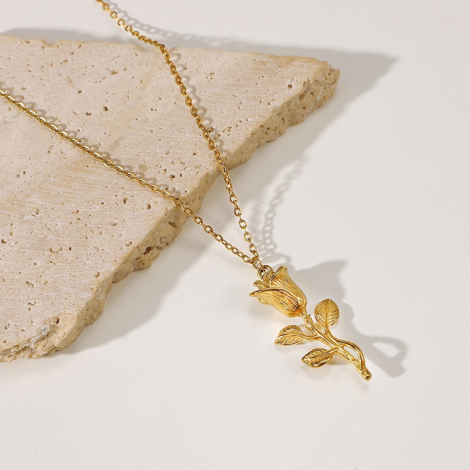 Rosella Gold Rose Necklace