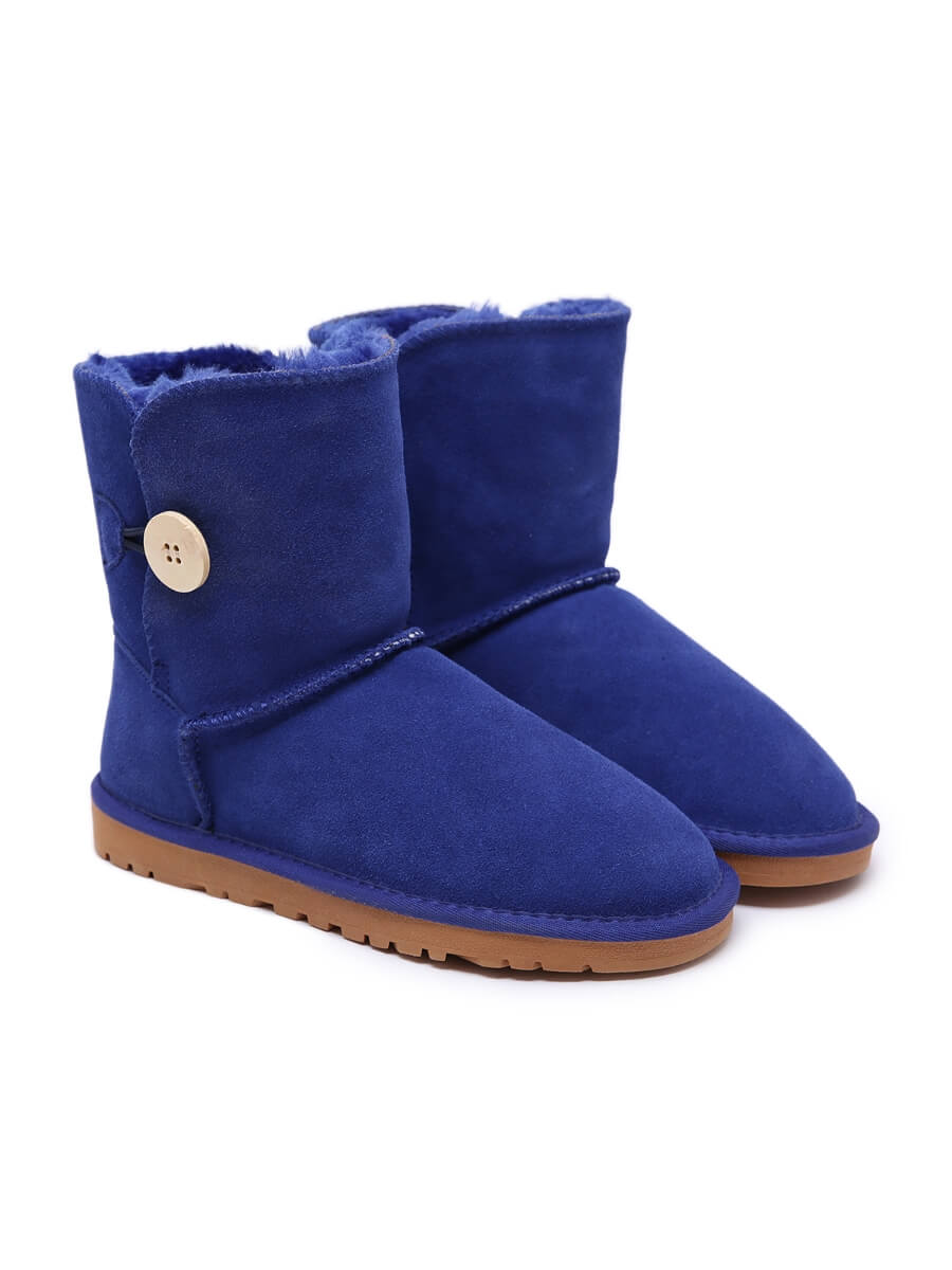 SMAIBULUN Ugg | Faux Fur-Lined Classic Side Button boots