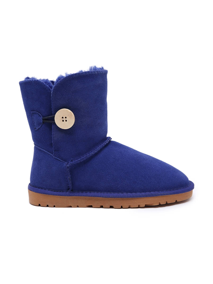 SMAIBULUN Ugg | Faux Fur-Lined Classic Side Button boots