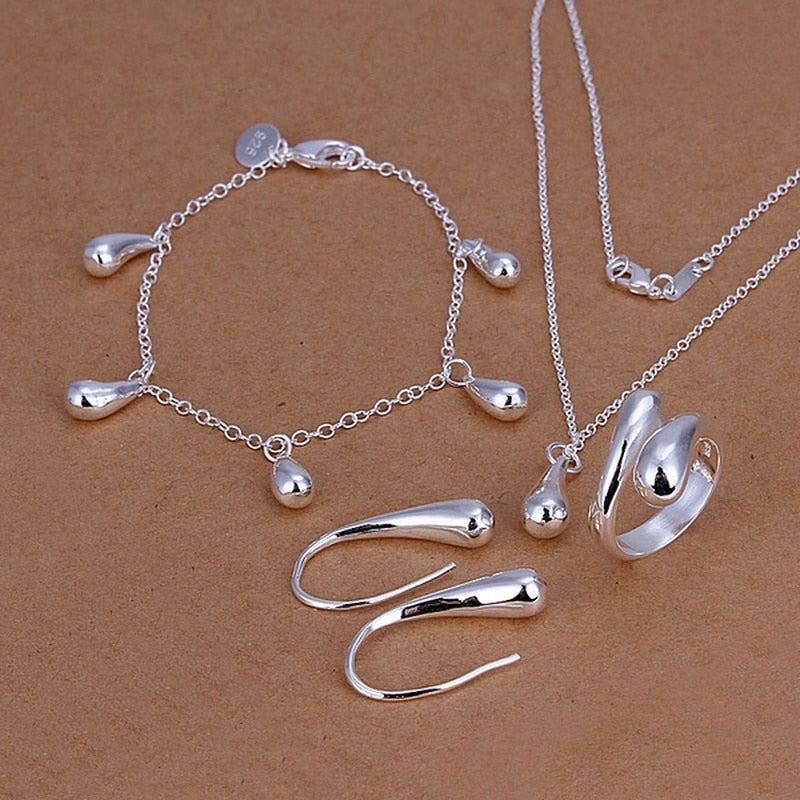 Silver Tears Jewelry Set