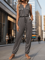 Izzie Pocketed Cargo Jumpsuit