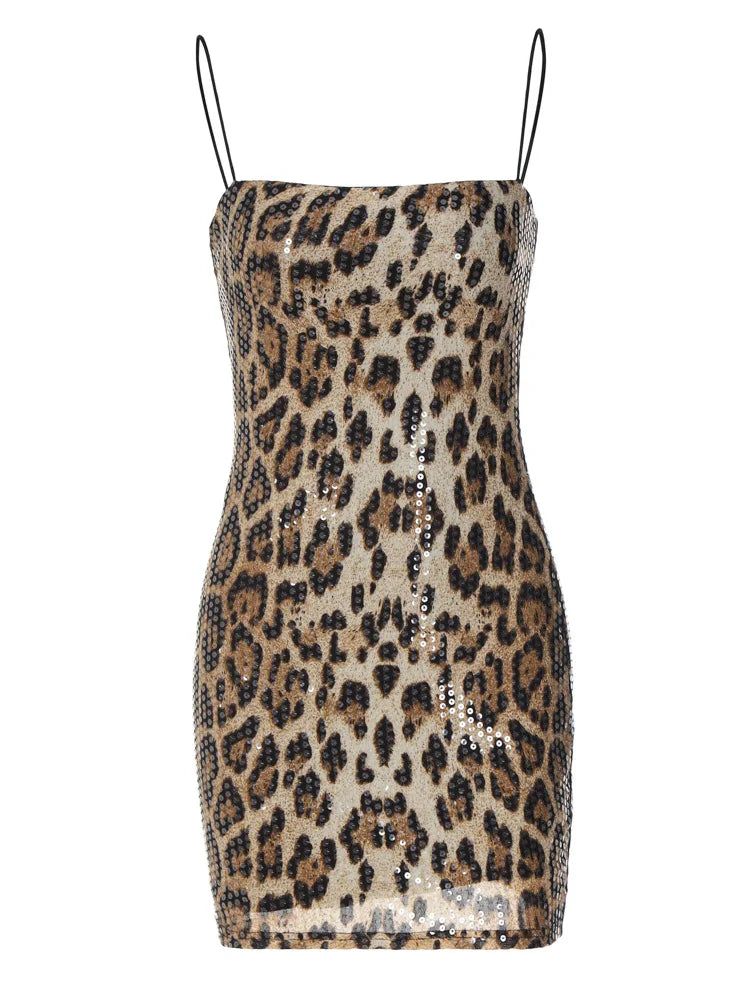 Yvette Leopard Print Dress