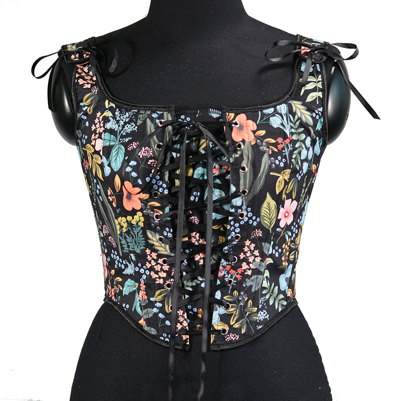 Women's Vintage Floral Camisole Floral Embroidery Pattern