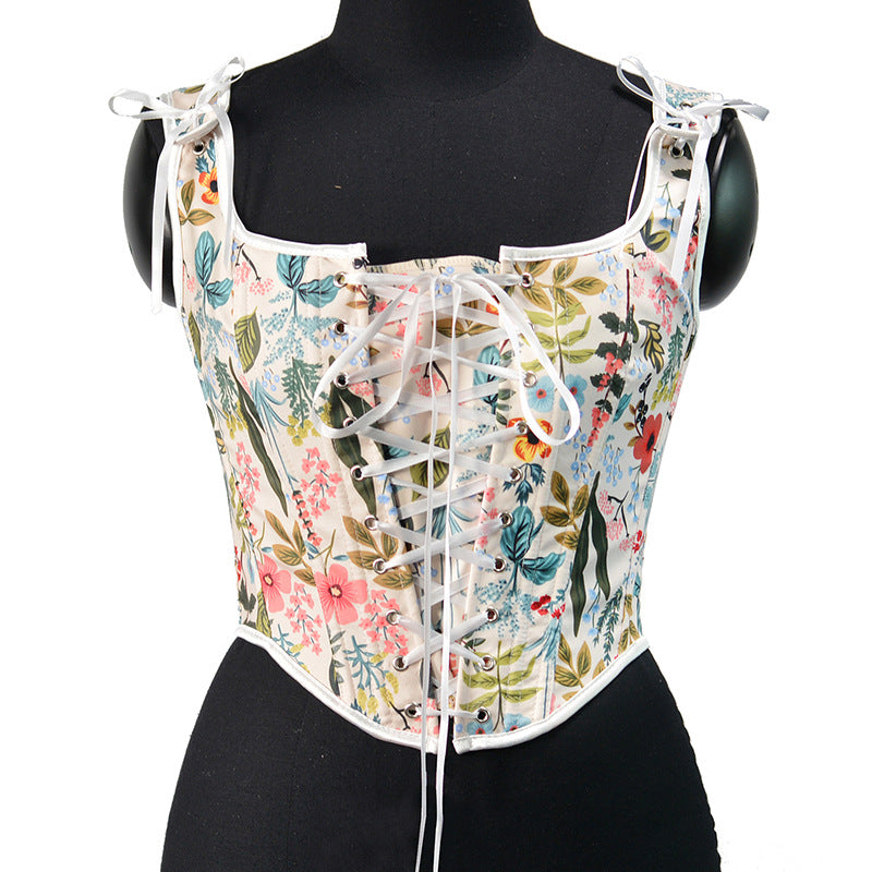 Women's Vintage Floral Camisole Floral Embroidery Pattern