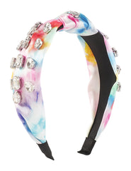 Knotted Tie-Dye Rhinestone Headband