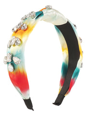 Knotted Tie-Dye Rhinestone Headband