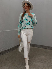 BUTTERFLY KNIT TOP - SAGE