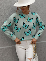 BUTTERFLY KNIT TOP - SAGE