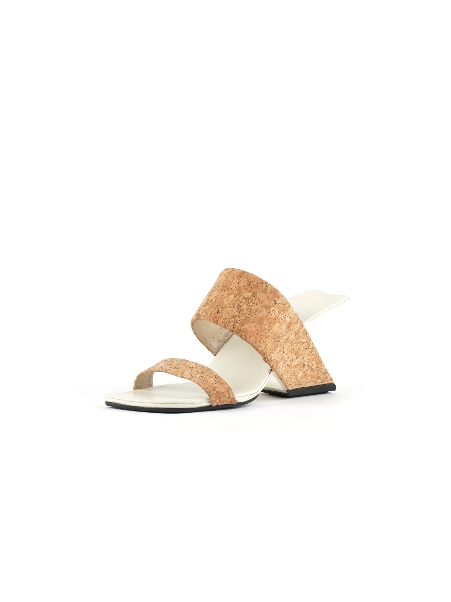 JadyRose | Open-Heel Leather Slide - Sand