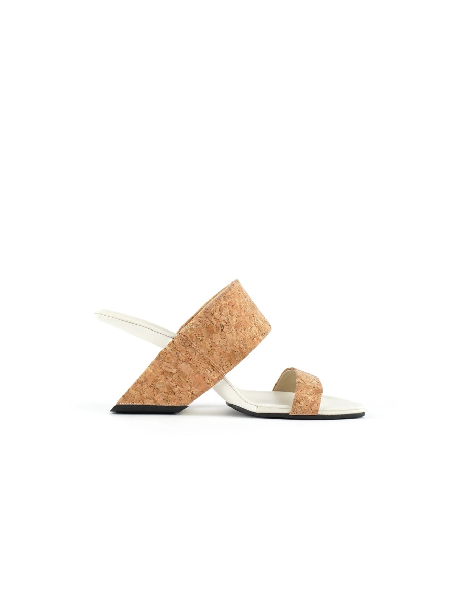 JadyRose | Open-Heel Leather Slide - Sand