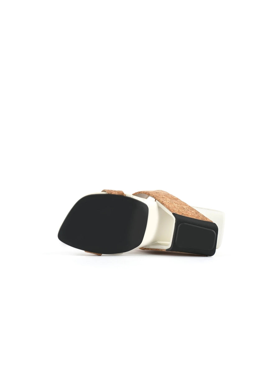 JadyRose | Open-Heel Leather Slide - Sand