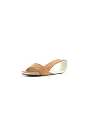 JadyRose | Twisted Upper Heel Genuine Leather Sawdust Slide