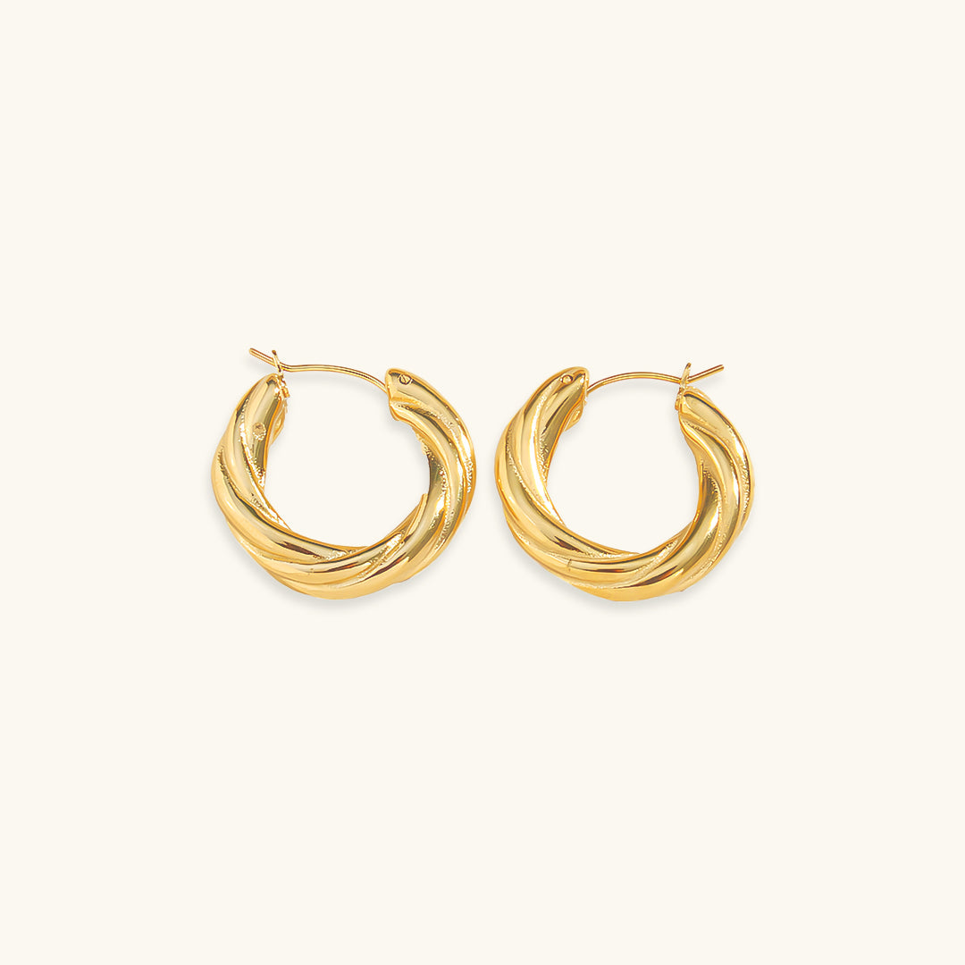 Selene Twisted Hoop Earrings