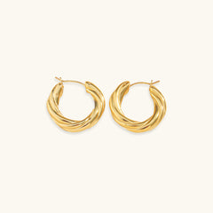 Selene Twisted Hoop Earrings