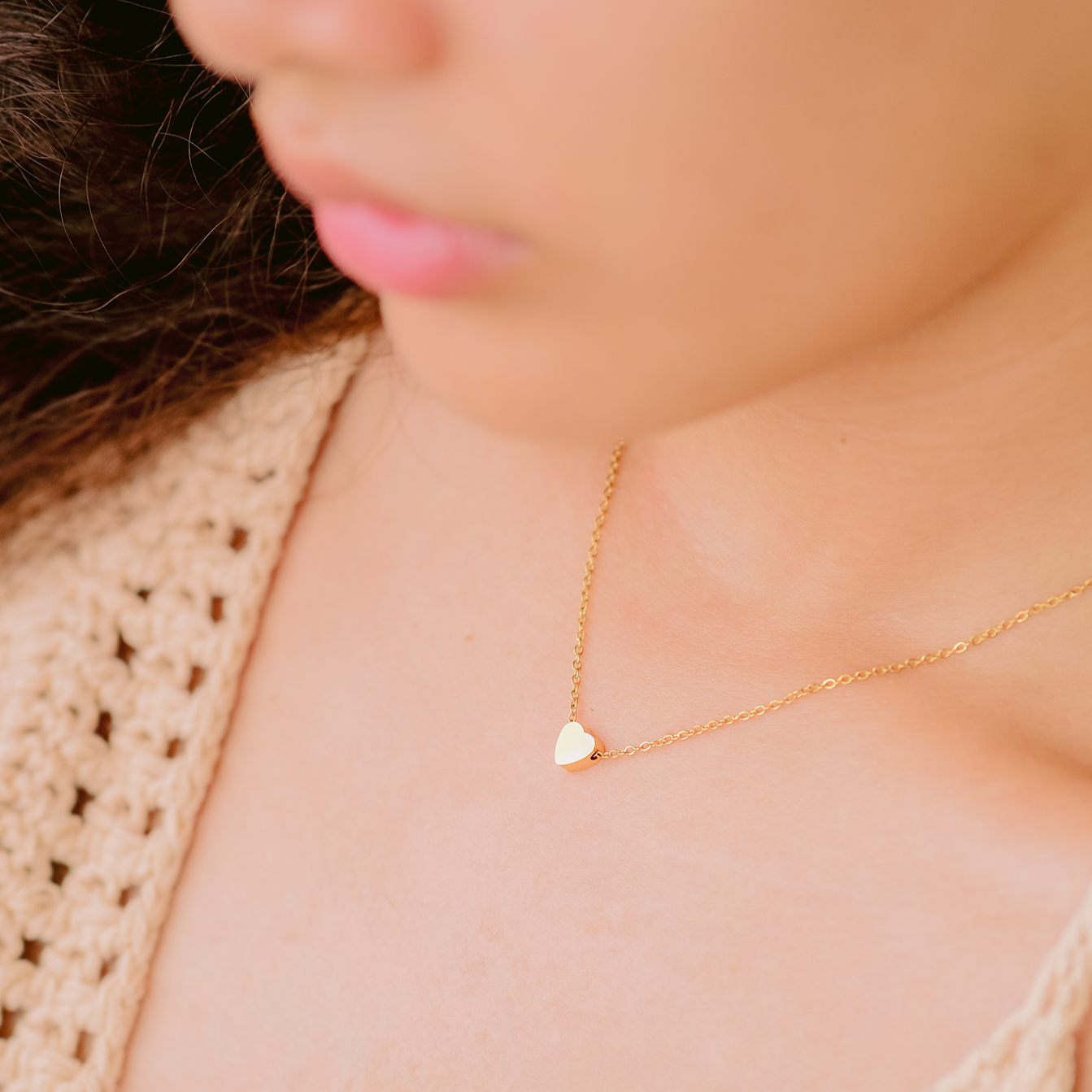 Seraphina Heart Gold Necklace