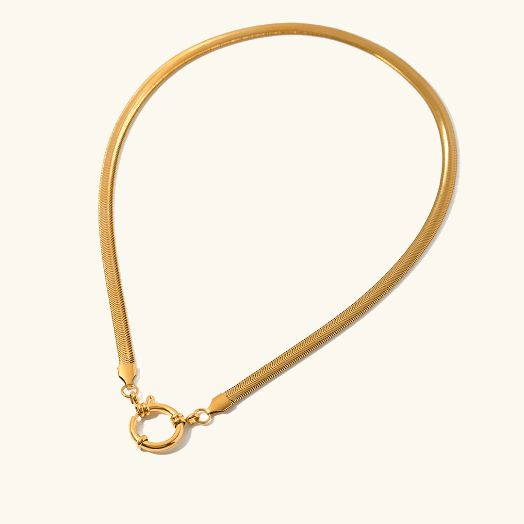 Seraphina Snake Chain Gold Necklace